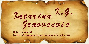 Katarina Graovčević vizit kartica